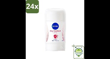 NIVEA - Deostick - Droog Comfort - 72 Uur Anti-Transpirant - 50 ml - Voordeelverpakking - 24 stuks - NIVEA deodorant - Antitranspirant
