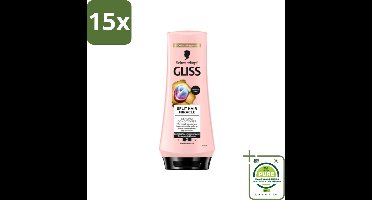 15 x Gliss - Hair Repair - Conditioner Split Hair Miracle tegen Gespleten Haarpunten - 200 ml - Grootverpakking - Haar Conditioner - Gespleten Haarpunten - Haar Herstel - Haarverzorging - Druivenpitolie