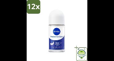 NIVEA - Deodorant Roller - Bescherm & Verzorg - Niet Irriterend - 72 Uur Anti-Transpirant - 50 ml - Voordeelverpakking - 12 stuks - NIVEA deodorant - Deodorant roller