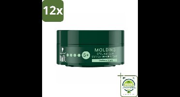 Taft - Molding Styling Clay - Hold 5+ - Vormbare hold - 75 ml - Voordeelverpakking - 12 stuks - Haarstyling klei - Matte styling