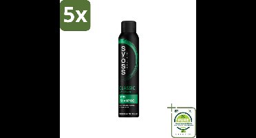 5 x SYOSS - AntiGrease Droogshampoo - Shampoo - Langdurige Styling - 200ml - Grootverpakking - Droogshampoo - Syoss - Vetvrije Haar - Fris Haar - Haarverzorging