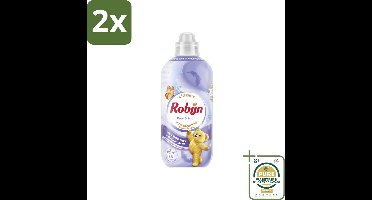 Robijn – Wasverzachter – Puur & Zacht – 1,1 L - Voordeelverpakking - 2 stuks - Wasverzachter fles - Wasverzachter voor kleding