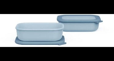 Mepal promoset cirqula rectangle 1000 ml 2-delig - nordic blue