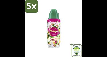 5 x Robijn – Wasparfum – Tropical – 342 ml - Grootverpakking - Wasparfum - Tropisch - Geur - Wasmiddel - Wasparfum Tropisch