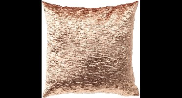 Dutch Decor JADI - kussenhoes 45x45 cm - met glans - Tawny Brown - bruin - met rits - zonder binnenkussen