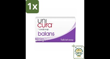 1 x Unicura Tabletzeep Anti Bacterieel Balans 180 gr- Handzeep - Antibacterieel - Hygiëne - Handen Reinigen - Handen Beschermen
