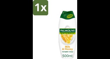 1 x Palmolive Naturals - Douchecrème - Melk & Honing - 500 ml - Douchecrème - Melk En Honing - Natuurlijke Douchegel - Hydraterende Douchegel - Huid Verzorging