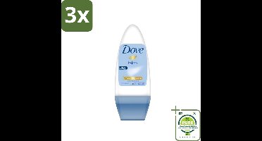 3 x Dove - Deodorant - Roll-on Talco - Subtiele en zachte geur - 50 ml - Grootverpakking - Dove Deodorant - Roll-on Deodorant - Antitranspirant - Deodorant Talc - Deodorant Voor Gevoelige Huid