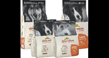 Almo Nature Hond Holistic Droogvoer voor Middelgrote tot Grote Hondenrassen - Maintenance - Rundvlees, Kip, Lam of Zalm in 400gr, 2kg of 12kg - Smaak: Zalm, Gewicht: 12kg - Large