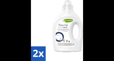 Neutral - Wasverzachter - Parfumvrij - Gevoelige huid - 27 wasbeurten - Voordeelverpakking - 2 stuks