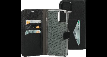 Mobiparts hoesje geschikt voor Apple iPhone 12 Pro Max - Wallet/Boekhoesje - Eco Leer - Magneet Sluiting - Opberg vakken - Zwart