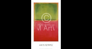 Kunstdruk Mark Rothko - Green Red on Orange 96x58cm