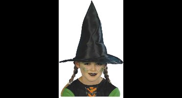Smiffys - Witch Kostuum Hoed Kids - Zwart