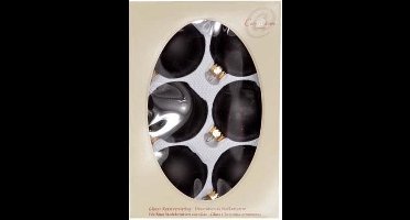 Cosy @ Home - Kerstbal - Glas - Zwart - Mat - D7cm - set/6