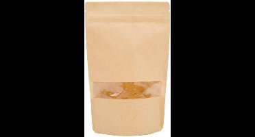 Stazakken Kraft 15x9x23cm met Venster (100 stuks)