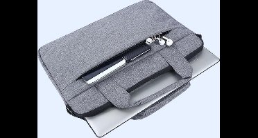 LuxeBass Universele Laptop SchouderTasHoes Grijs 15.6 Inch