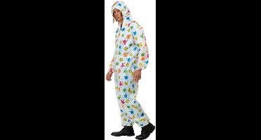 Smiffys Kostuum -L- Smiley overal Wit