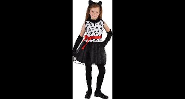 Magic Design Verkleedjurk Dalmatiër Meisjes Polyester Zwart Mt 128