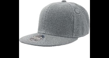 Atlantis Snap Back Flat Visor 6 Panel Cap (Grijs)