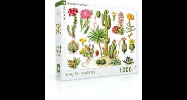 New York Puzzle Company - Vintage Images Cacti ~ Cactus - 1000 stukjes puzzel