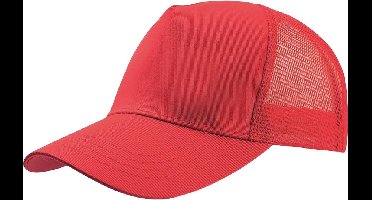 Atlantis Rapper Cotton 5 Panel Trucker Cap (Rood/Rood)