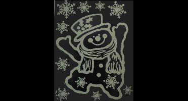 Peha Stickerset Sneeuwpop Glow In Dark 29,5 X 40 Cm Wit