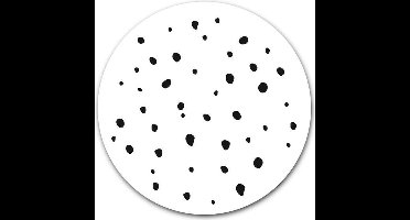 Wandcirkel met zwarte stippen - WallCatcher | Aluminium 140 cm | Kinderkamer | Muurcirkel Dots