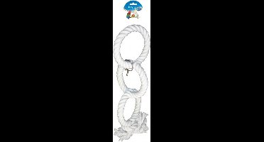 Duvo+ Papegaaispeeltje met 3 ringen Wit 43cm