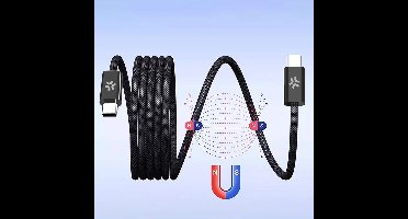 Celly USB-C>USB-C magnetische laadkabel 1 Meter