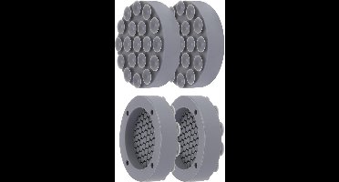 Anti-vibratiepad - Antislip siliconen steunmatten - 19 sterke zuignappen - grijs - wasmachine - wasdroger - Diameter 6,3 cm - Geschikt voor Allecto - Stoppen wasmachine