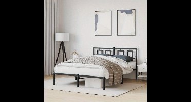 Modern Bedframe – Metaal Bedframe – Stalen Bed – Slaapkamer Bed – Bed Met Hoofdeinde – 140x190 cm – Duurzaam Metaal – Minimalistisch Design