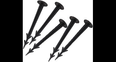 Tuinaccessoires tuinstokjes – 12 cm – zwart – 20 Stuks – plastic,voor tuindekdoek bevestigen,grasmat ankeren,landschapsarchitectuur vastzetten