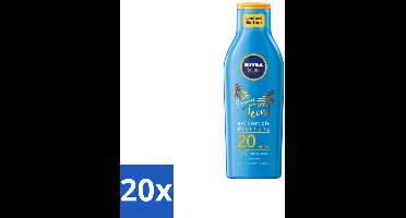 20 x Nivea Sun – Zonnemelk – Zomerteint SPF 20 – 200 ml - Zonbescherming - Zomerteint - SPF 20 - Zonnemelk - Natuurlijke Bruining