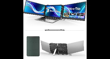 Draagbaar 14 Inch Scherm – Mobiel Monitor – Extensie Display – Laptop Extra Scherm – Ultralicht 1000g – Full HD 1080p – USB-C & HDMI Plug & Play