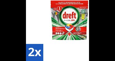 2 x Dreft – Vaatwastabletten – Platinum Plus All-in-One – Original – 30 Tabletten - Vaatwastabletten - Anti-dofheid - Glasbescherming - Machinezorg - Vaatwasser