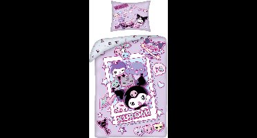 Hello Kitty Dekbedovertrek Kuromi - 140 x 200 + 70 x 90 cm - Polyester