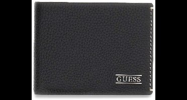 GUESS Leren portemonnee Boston Bifold Wallet Black zwart