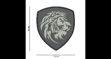 101 Inc Embleem 3D Pvc Nederlandse Leeuw Grijs  1096