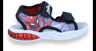 Spiderman Jongens Sandaal Met Lichtjes | Zwart | Maat: 25