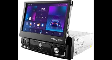 Auto Multimedia Speler - Universeel - 7 Inch - RDS - USB - 1 Din - 1GB16GB - 4 Core - Carplay Scherm - Navigatiesysteem Auto - Multimedia Autoradio - Zwart