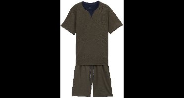 Tom Tailor Pyjamaset met logoprint en trekkoord