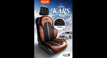 Stoelhoezen Chevrolet Captiva 2011 – 2018 – Kars series - Zwart cognac - hanentand (houndstooth) stof – ontworpen voor een naadloze aansluiting (Voorstoelen set 2 voorstoelen)
