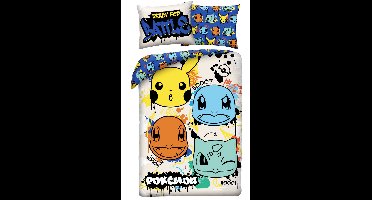 Pokémon Dekbedovertrek Graffiti Team - 140 x 200 + 70 x 90 cm - Polyester