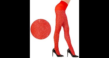 Glitter panty rood dames