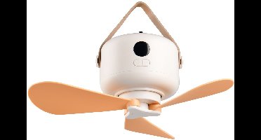 REALITY RENA - Ventilator - Wit - incl. 1x SMD 0,5 W - Afstandsbediening - Geintegreerde dimmer - Oplaadbaar - 5 snelheidsniveaus - 4000K - USB-C aansluiting