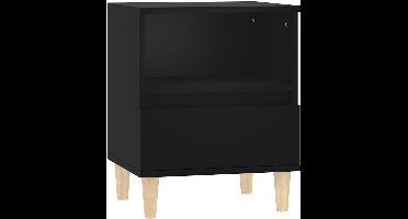 vidaXL - Nachtkastje - 40x35x50 - cm - zwart