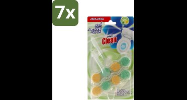7 x At Home - Clean - Toiletblok - 5in1 Active - Citrus Power - Neutraliseert & Reinigt - 2 Blokken - Toiletblok Citrus - Toilet Reinigen - Toilet Reinigingsmiddel - Toilet Schuim - Toilet Fris