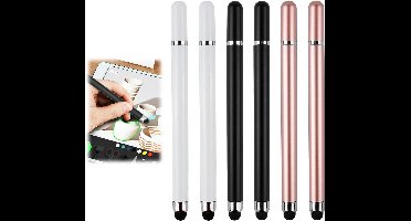 Tabletpen Stylus Disc Touch Pen 6 stuks - Universeel voor Tablets en Smartphones - Compatibel met Samsung, Huawei, Xiaomi - Android, iOS