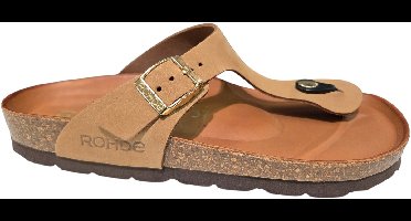 Rohde 5642 14 Teenslippers Beige Nubuck Dames - Beige - 37