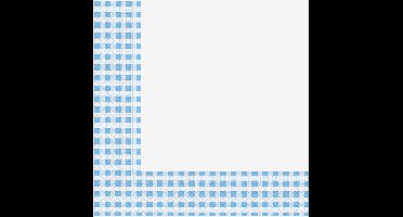 Vegaoo - 20 lichtblauw en wit geblokte papieren servetten 33 x 33 cm voor verjaardag